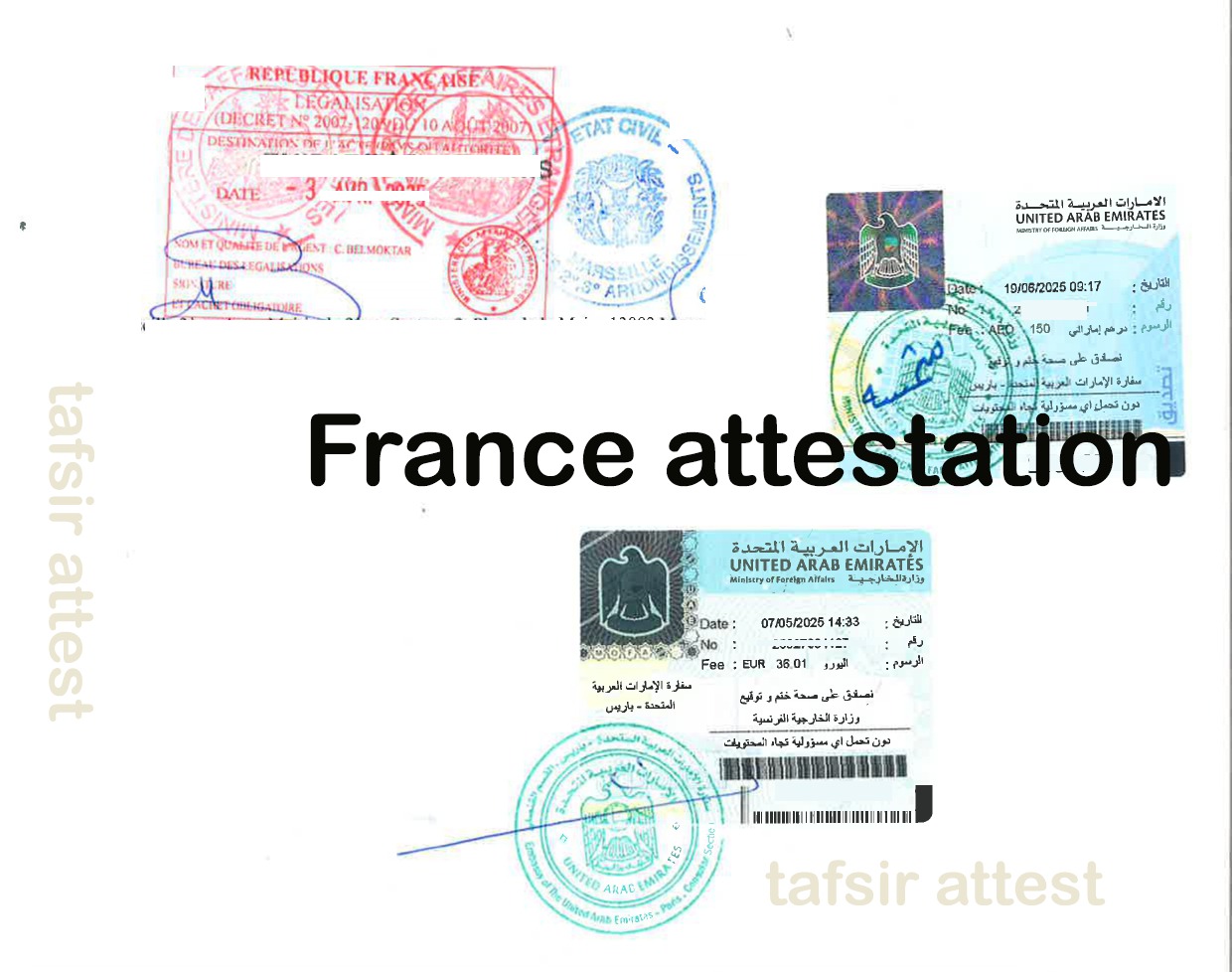 France Certificate Attestation Sample